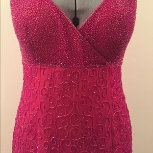 Cache fully beaded evening gown - sz L/G